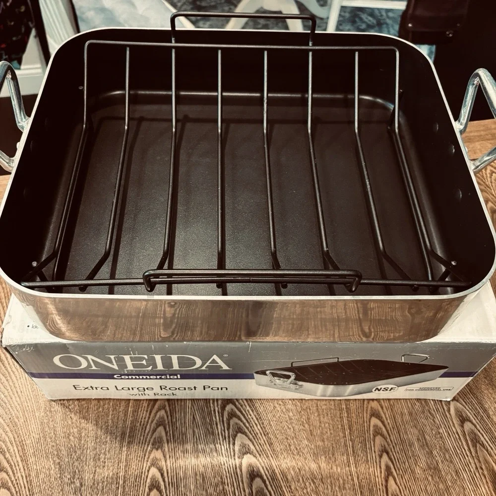 Oneida Ex Large Roast Pan W/ Rack NSF  Professional 20-25lb Turkey